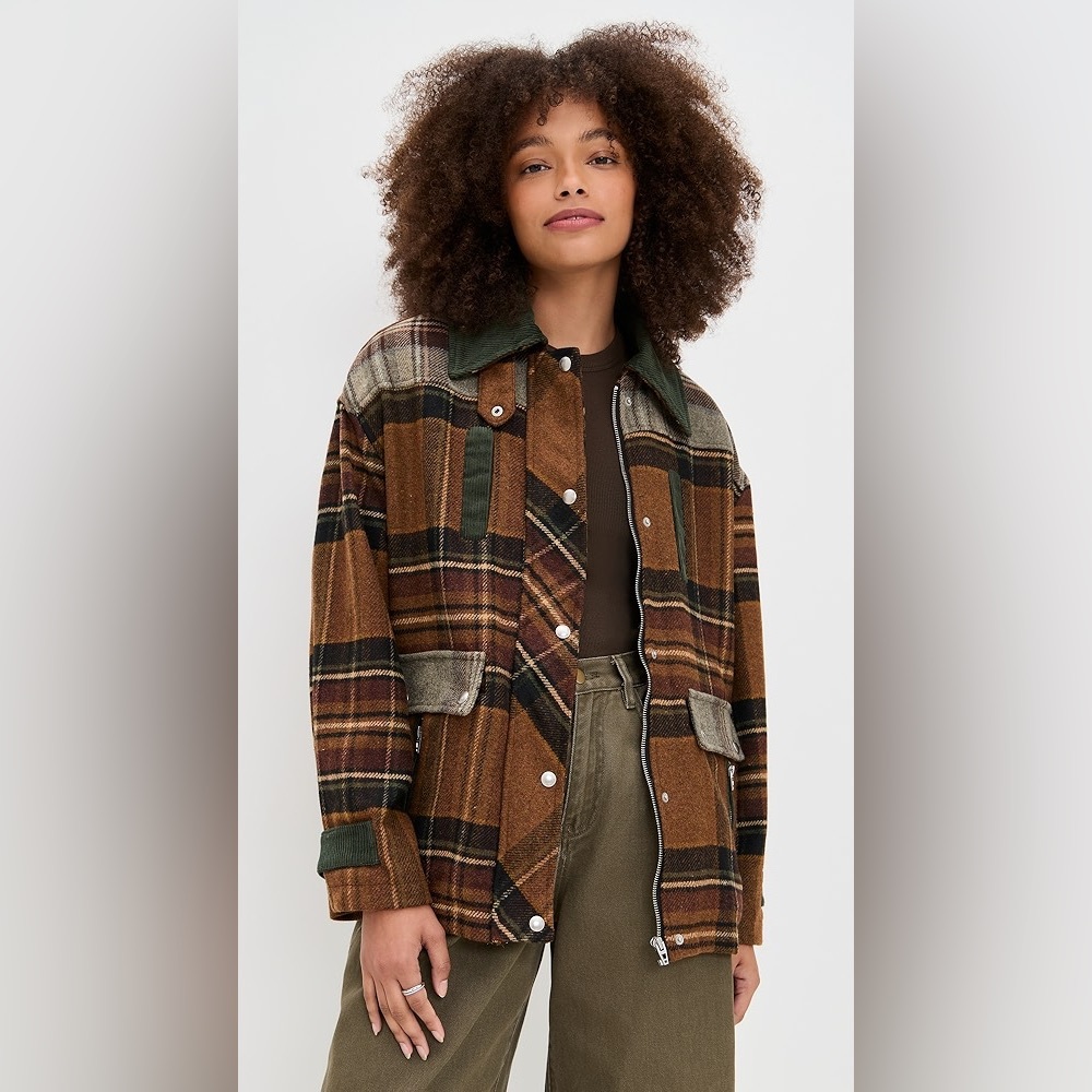 BLANKNYC Situationship Plaid Shirt Jacket NWT S - Picture 6 of 9